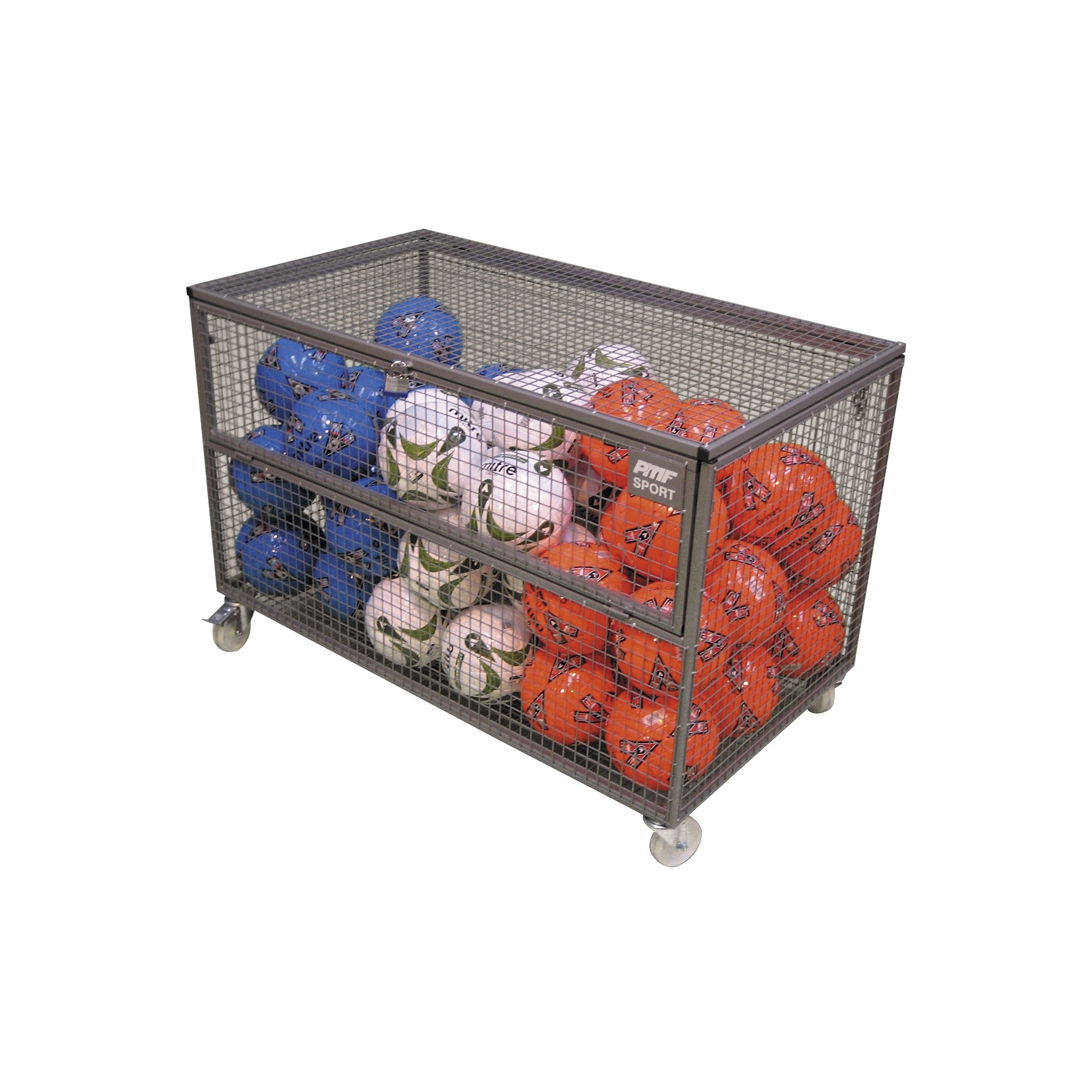 Lockable Mesh Storage Trolley Black